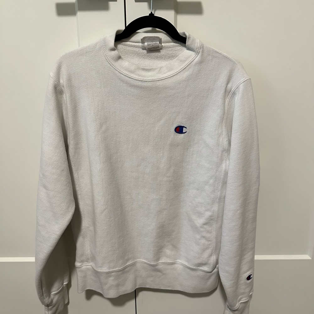 White Champion Crew Neck